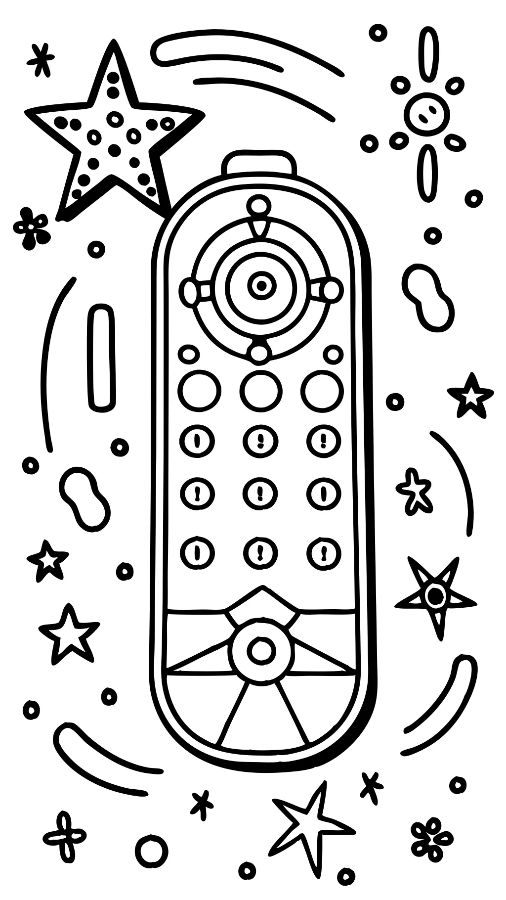 remote control coloring page